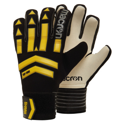 Перчатки футбольные MACRON SHARK XF BLACK/YELLOW
