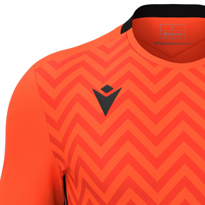 Футболка спортивная MACRON SCORPIO ECO SHIRT ORANGE/BLACK