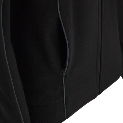 Олимпийка спортивная женская MACRON BASS ECO SUSTAINABLE COTTON FULL ZIP HOODED SWEATSHIRT BLACK/ANTHRACITE