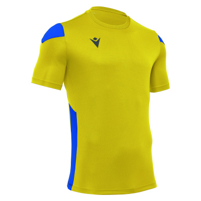 Футболка спортивная MACRON POLIS SHIRT YELLOW/ROYAL BLUE
