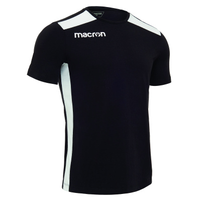 Футболка спортивная х/б MACRON FLUTE T-SHIRT BLACK/WHITE