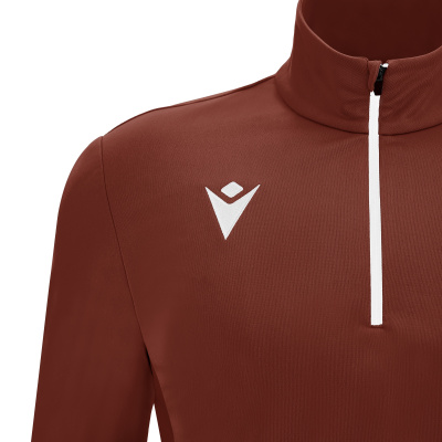 Толстовка тренировочная MACRON PIAVE TRAINING 1/4 ZIP TOP CARDINAL/WHITE