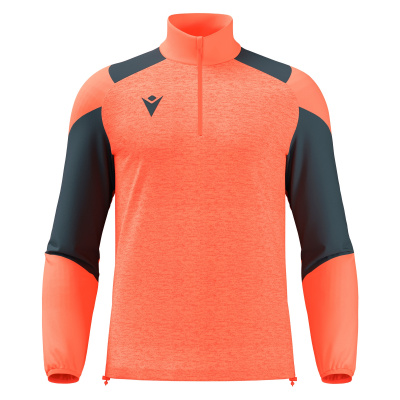 Толстовка тренировочная MACRON CUZCO TRAINING 1/4 ZIP TOP NEON CORAL/ANTHRACITE