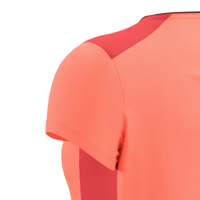 Футболка спортивная женская MACRON ZINC SHIRT NEON CORAL/DARK NEON CKRAL/WHITE