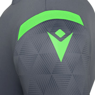 Футболка спортивная MACRON AQUARIUS SHIRT ANTHRACITE/NEON GREEN