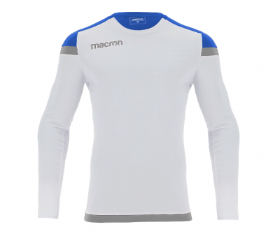 Футболка спортивная MACRON TITAN SHIRT LS WHITE/ROYAL BLUE