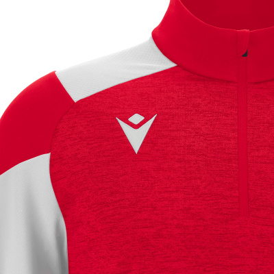 Толстовка тренировочная женская MACRON CHANTICO TRAINING 1/4 ZIP TOP RED/WHITE