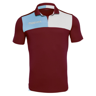 Футболка спортивная MACRON NUNKI SHIRT CARDINAL/COLUMBIA/WHITE