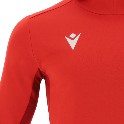 Толстовка спортивная MACRON ELECTRO HOODY POLYDIAGONAL RED