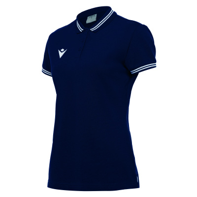 Поло спортивное женское х/б MACRON HAMBO POLO NAVY/WHITE