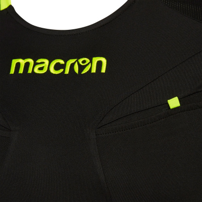 Футболка спортивная MACRON ARCTURUS SHIRT BLACK/NEON YELLOW