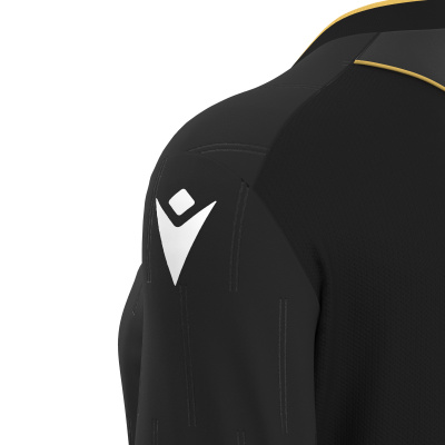 Футболка судейская проф. женская MACRON TESS ECO SHIRT LS BLACK/GOLD