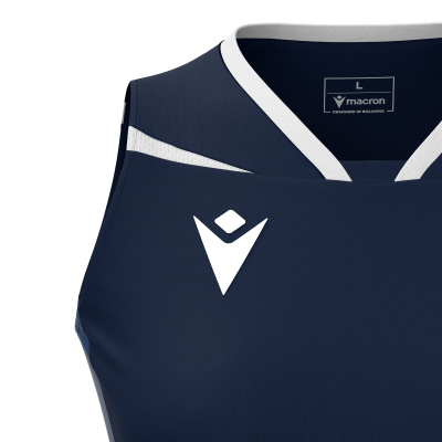 Футболка спортивная MACRON LILY ECO MATCH DAY SLEEVESLESS SHIRT NAVY/WHITE