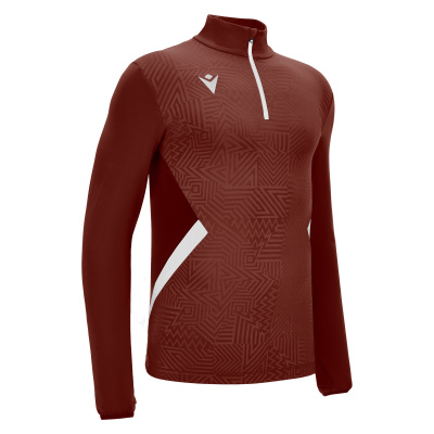 Толстовка тренировочная MACRON FRASER TRAINING 1/4 ZIP TOP CARDINAL/WHITE