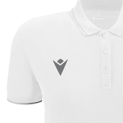 Поло спортивное женское х/б MACRON WALTZ ECO POLO WHITE