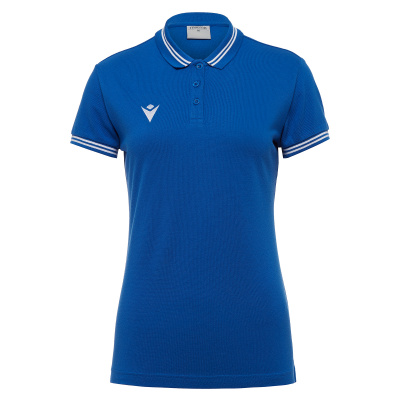 Поло спортивное женское х/б MACRON HAMBO POLO ROYAL BLUE/WHITE