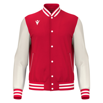 Куртка спортивная MACRON FIDDLE VARSITY COLLEGE JACKET RED/OFFWHITE