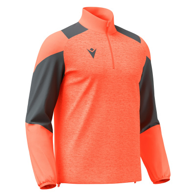Толстовка тренировочная MACRON CUZCO TRAINING 1/4 ZIP TOP NEON CORAL/ANTHRACITE